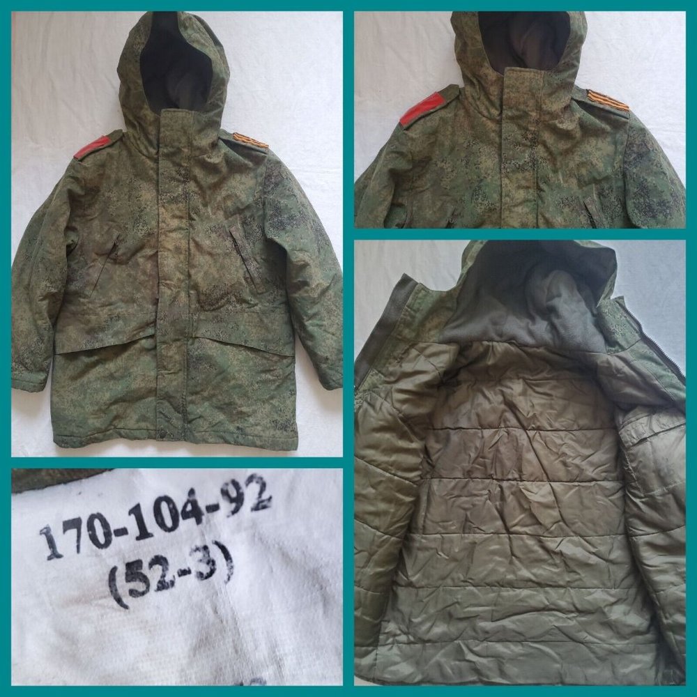 Russian Army Winter Coat Jacket Size Large Camouflage DIgital EMR Ratnik